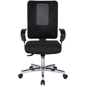 Bürodrehstuhl Topstar Open XT, mit Armlehnen, chrom/schwarz