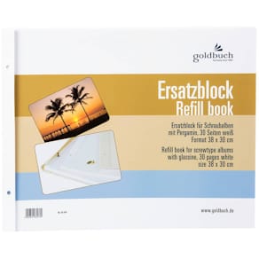 Ersatzblock Goldbuch für Schraubalben, weiß