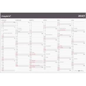 Vægkalender Mayland kæmpe Moderne, 72x740 mm, 2027