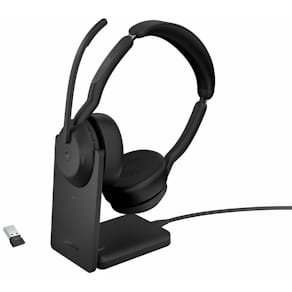 Headset Jabra Evolve2 55 Stereo, USB-C, schwarz, mit Ladestation