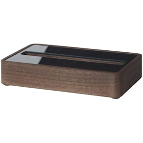 Visitenkarten-Aufsteller Sigel Walnuss/Acryl