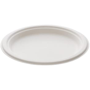 Tallerken bagasse 23cm hvit (50)