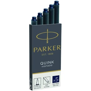 Tintenpatrone PARKER Quink, schwarz-blau, 5 Stück (lang)