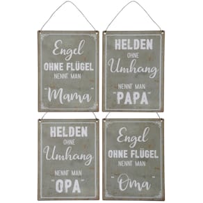 Schild POSIWIO Engel + Helden, 4 St., zum Hängen
