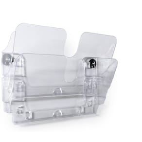 Broschyrställ vägg 2A4L magnetiskt transparent 2-pack