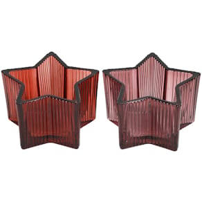 Windlicht POSIWIO Stern, sort., 10,5 x 10,5 x H 6,5 cm
