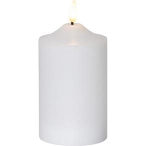 Blockljus STAR T LED Top 7,5x15cm vit