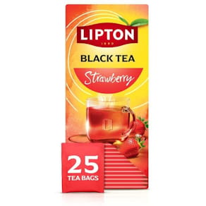 Thee Lipton Feel Good Selection, zwarte thee aardbei, doos van 25