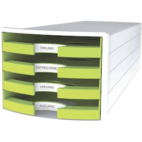 Schubladenbox HAN IMPULS, 4 Schubladen, weiß/lemon