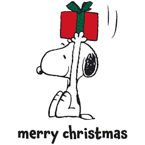 Zelltuchserviette Braun + Company Snoopy, Weihnachtsmotiv