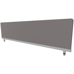 Tischtrennwand OKA DeskTOP Akustik, Stoffbespannung, grau, 200x48