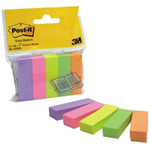 Post-It Index 670, 5 färger, 15x50mm