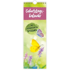 Geburtstagskalender TRÖTSCH undatiert, bunt, Streifenformat