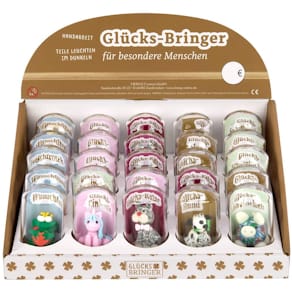Glücksbringer HERGO, im Glas, sortiert