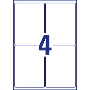 Universaletikett Avery Zweckform, 99,1 x 139 mm, ablösbar