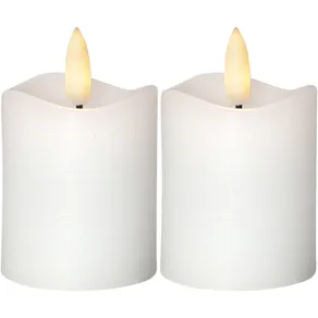 Blockljus STAR T LED Flamme 7,5cm vit