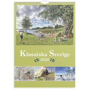 Väggkalender Klassiska Sverige 2026