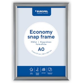 Clicklijst Europel Economy, 25 mm, A0, zilver
