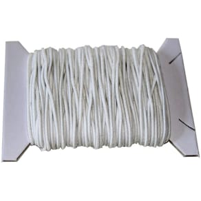 Hoedenelastiek Bouhon, nylon, wit, 1 mm x 10 m, op blister