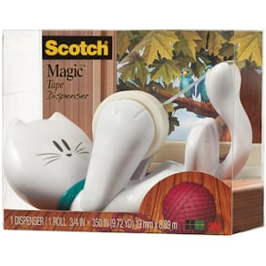 Tejphållare Scotch® Katt + 1rl Magic 19mm x 8,89m
