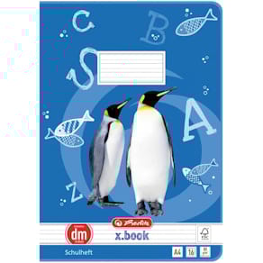 Schulheft Herlitz, A4, 16 Blatt, liniert mit Hilfslinien