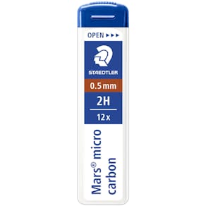 Blyertsstift Staedtler 0,5 2H, 12 stift/tub, 12fp