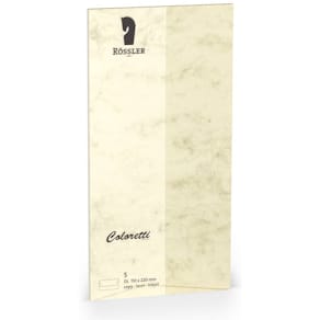 Briefhülle Rössler Coloretti, DL, 5 Stück, chamois marmora