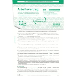 Arbeitsvertrag RNK 2x2BL SD, selbstdurchschreibend, DIN A4, 4 Bl.