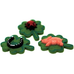 Glücksbringer Noname, Holz, flach, sortiert