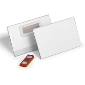Kongresmærker Durable magnet, 54x90 mm, transparent, 25 stk