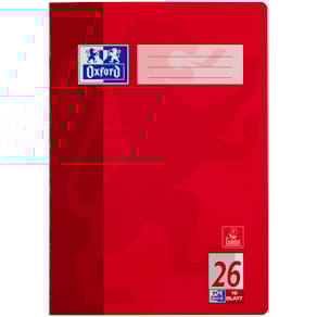 Schulheft Oxford, A4, 16 Blatt, kariert mit Rand (Lin. 26)