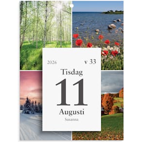 Väggplån med dagblock Årstider