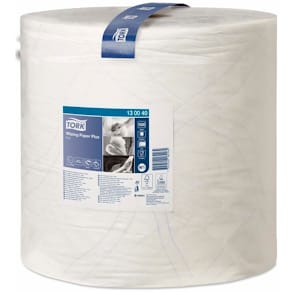 Industriaftørringsrulle Tork W1 Plus, 2-lag, 369 mm, 510 m, hvid