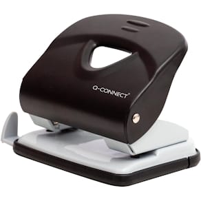 Perforator Q-CONNECT Light Duty, metaal, 30 blad, zwart