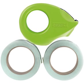 Handabroller tesa ECO & CRYSTAL, inkl. 2 Rollen PET, transparent