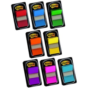 Post-It Index 680 Gul, avtagbar, 50/fp, 12fp
