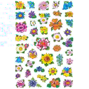 Schmucketiketten HERMA Blumenköpfe, 123 Stück