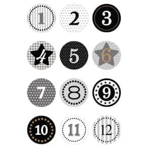 Herma stickers Decor jule kalendergaver sort 1-24 (2)