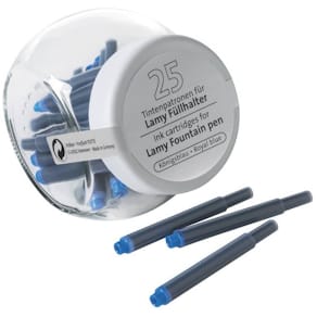 Tintenpatronen Pelikan, für Lamy, königsblau, Glas, 25 Patronen