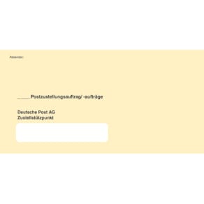 Briefhülle RNK Zustellung, mit Fenster