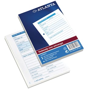 Kasbewijsblok Atlanta by Jalema, voor ontvangst, A6, wit, 100 bl