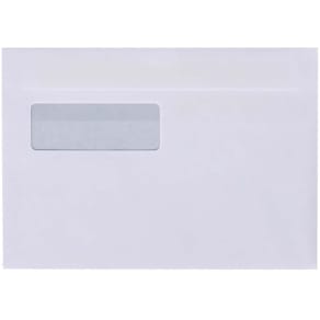 Kuvert 155x220 mm, venstre vindue, selvklæbende, 90 g, 500 stk