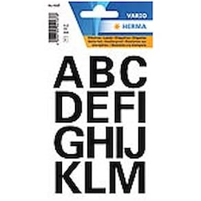 Buchstabenetiketten HERMA A-Z, Folie, schwarz, 28 Stück