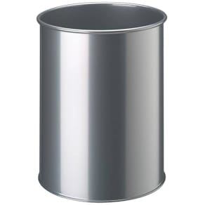 Papierkorb Durable, 15 L, rund, metallic silber