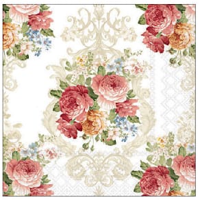 Serviette AMBIENTE Sara cream, 25x25 cm, 3-lagig, 20 Stück