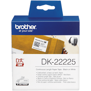 Etikett BROTHER DK22225 38mm vit