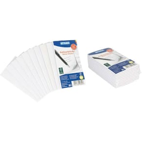 Kellnerblock Stylex, 7,5 x 14 cm, weiß, 50 Blatt, 10 Stück