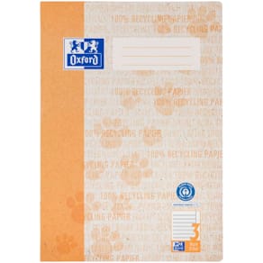 Schreibheft Oxford A4/16 Blatt, Lineatur 3, weißer Rand, bunt