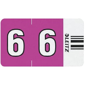 Ziffernsignale Leitz Orgacolor 6, violett, 100 Stück