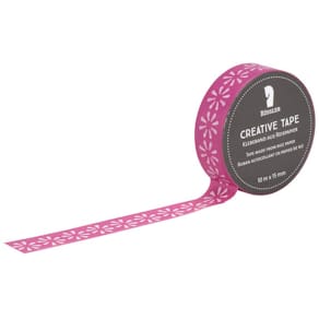 Klebeband Rössler Weiße Sonne, pink, 15 mm x 10 m